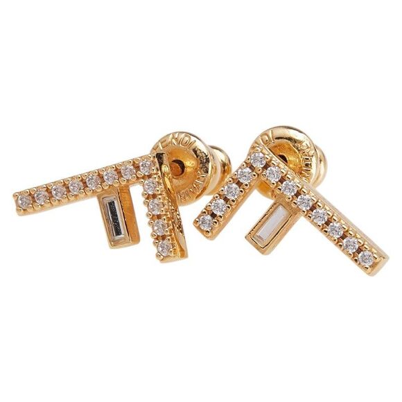 Fendi F Line Stone Earrings - Picture 1 of 7